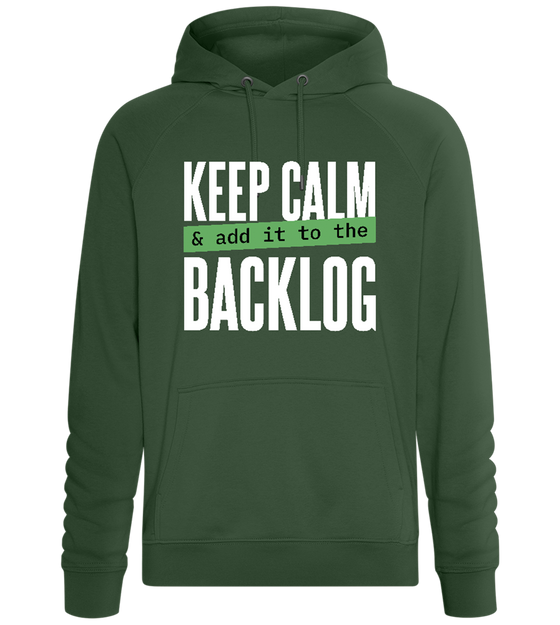 Add It to the Backlog Design - Comfort unisex hoodie_GREEN BOTTLE_front