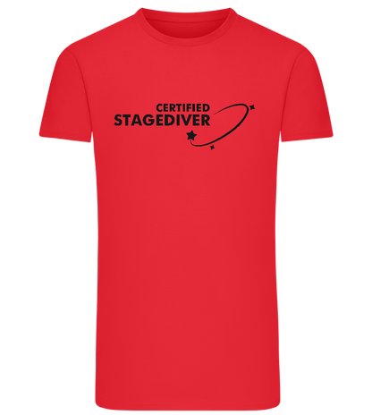 Certified Stagediver Design - Comfort men's fitted t-shirt_BRIGHT RED_front