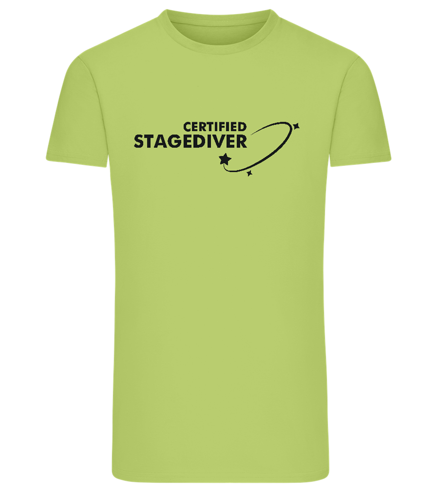Certified Stagediver Design - Comfort men's fitted t-shirt_GREEN APPLE_front