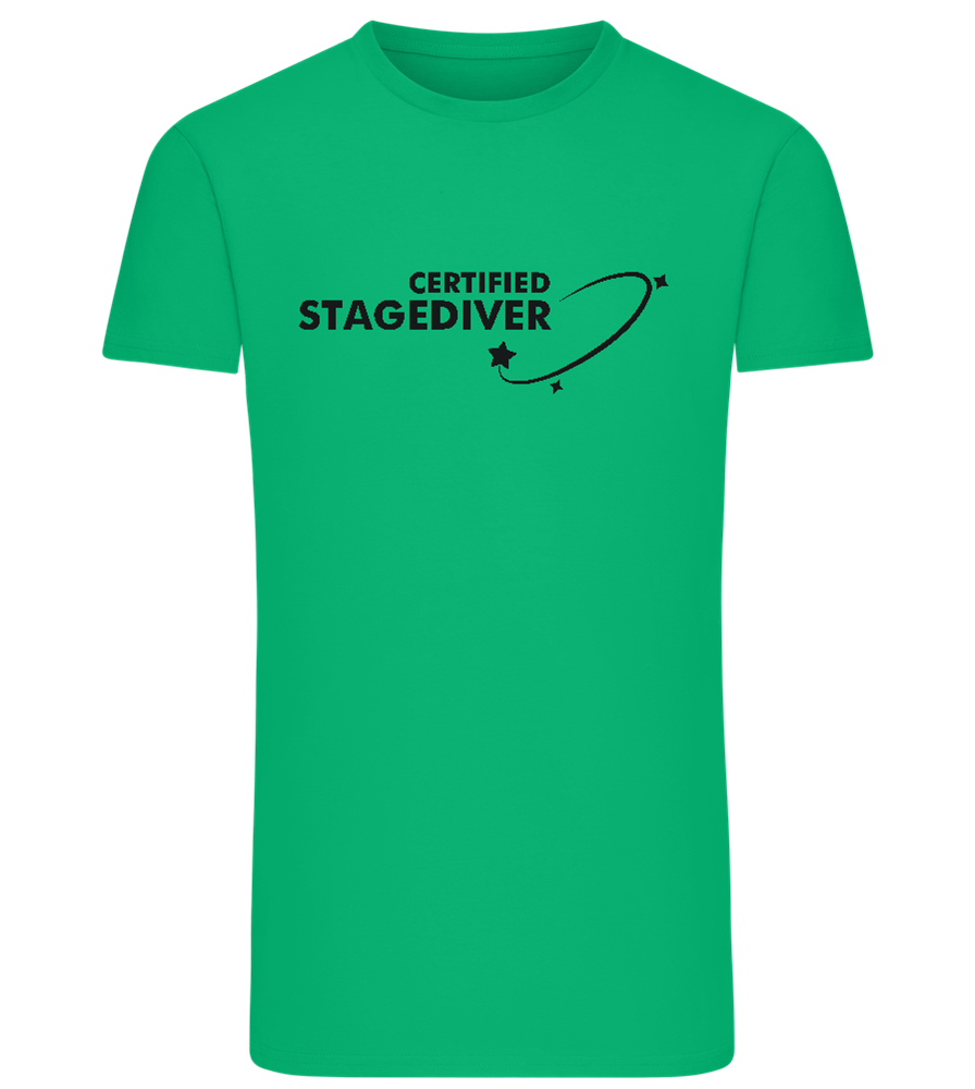 Certified Stagediver Design - Comfort men's fitted t-shirt_MEADOW GREEN_front