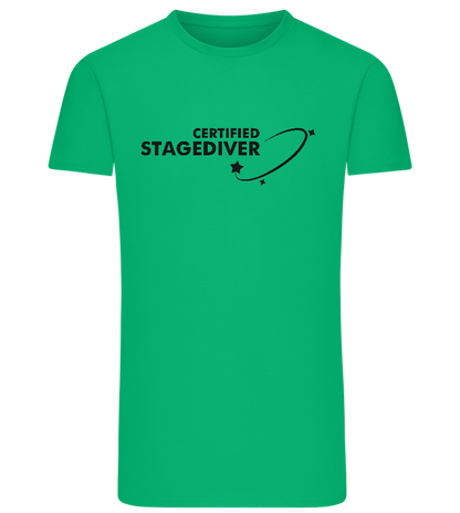 Certified Stagediver Design - Comfort men's fitted t-shirt_MEADOW GREEN_front