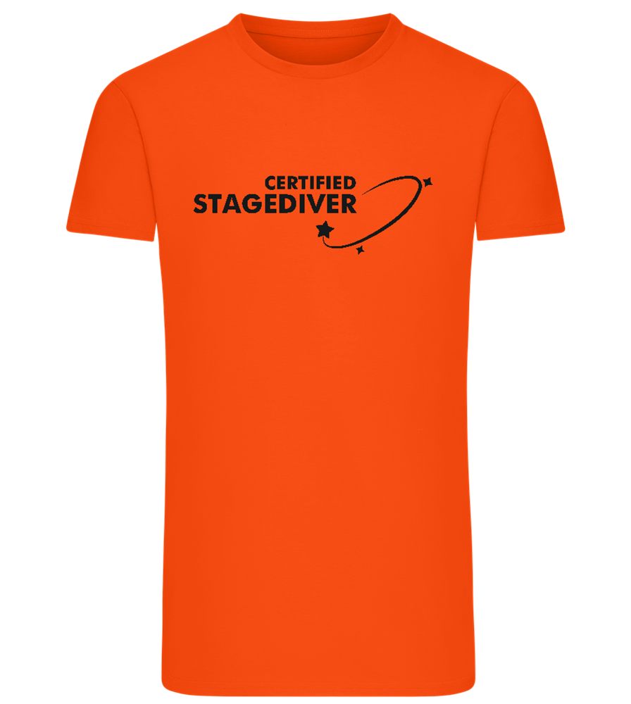 Certified Stagediver Design - Comfort men's fitted t-shirt_ORANGE_front