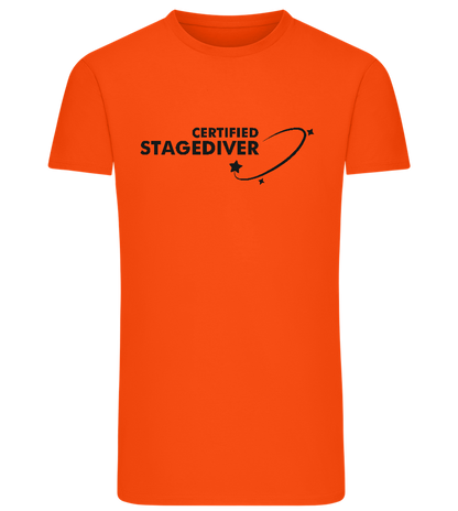 Certified Stagediver Design - Comfort men's fitted t-shirt_ORANGE_front