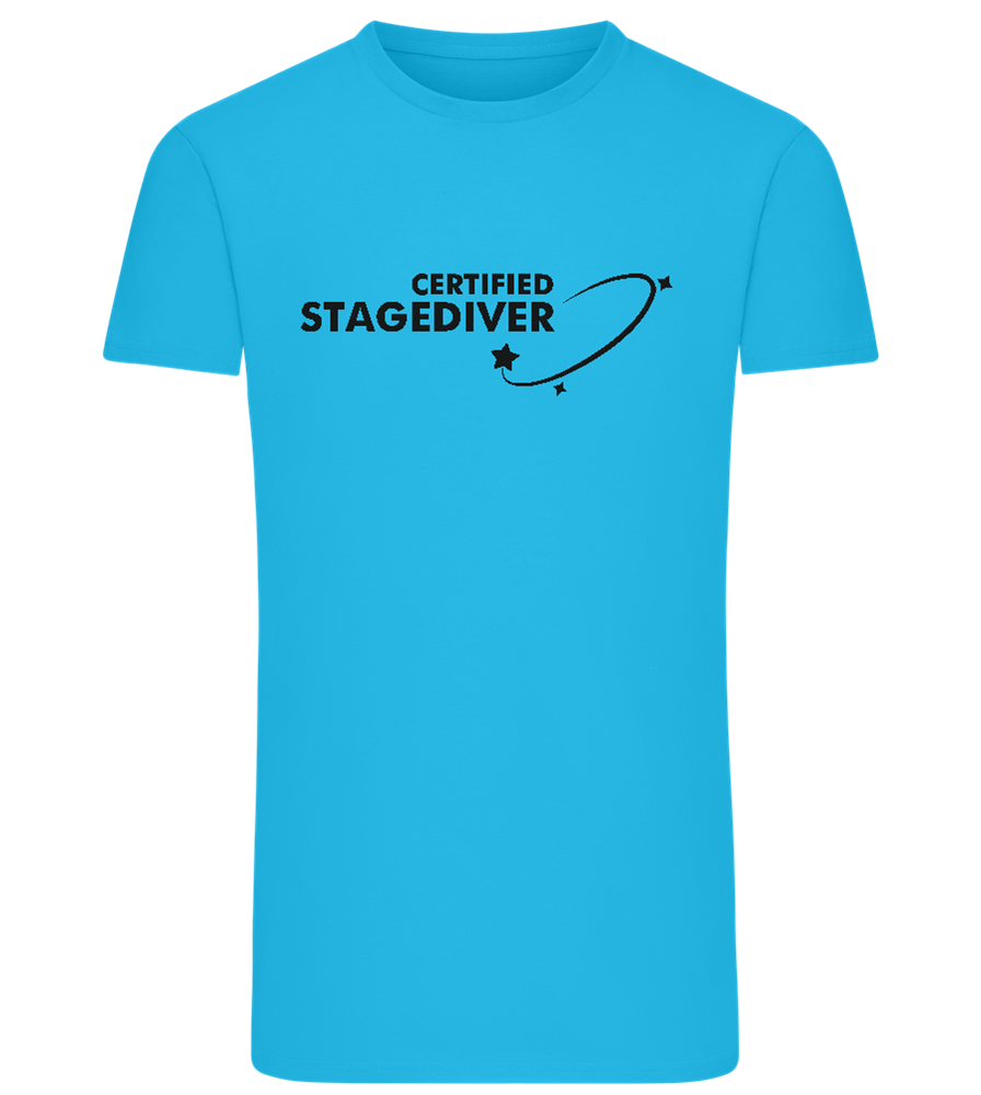 Certified Stagediver Design - Comfort men's fitted t-shirt_TURQUOISE_front