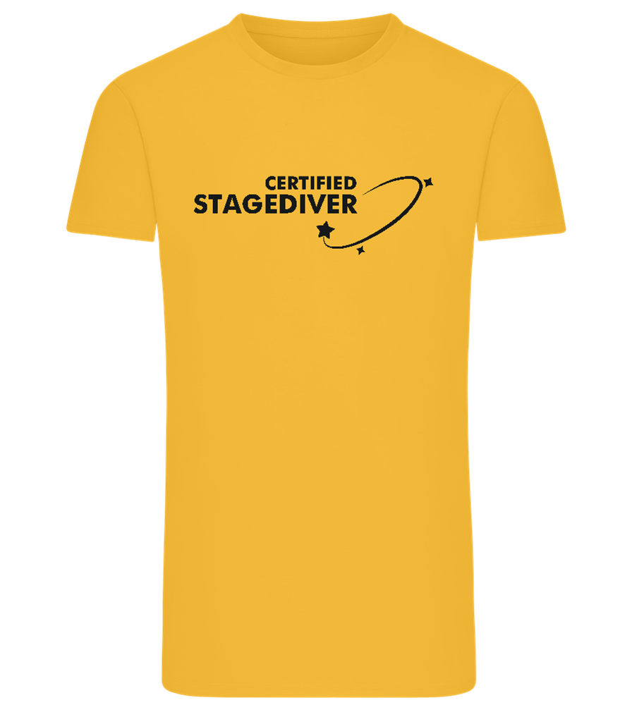 Certified Stagediver Design - Comfort men's fitted t-shirt_YELLOW_front