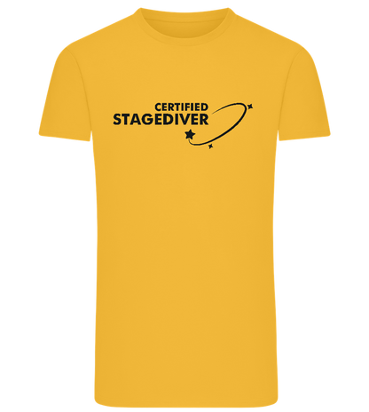Certified Stagediver Design - Comfort men's fitted t-shirt_YELLOW_front