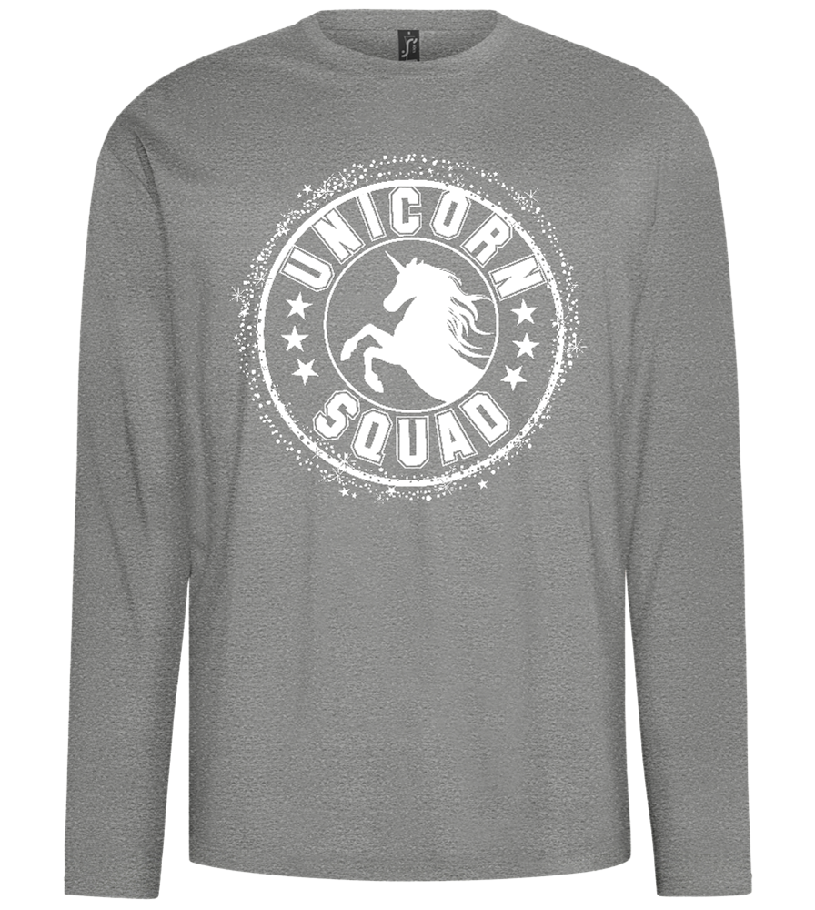 Unicorn Squad Logo Design - Comfort men's long sleeve t-shirt_ORION GREY_front