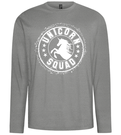 Unicorn Squad Logo Design - Comfort men's long sleeve t-shirt_ORION GREY_front