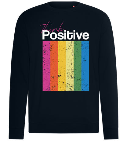 Think Positive Rainbow Design - Comfort unisex sweater_BLACK_front