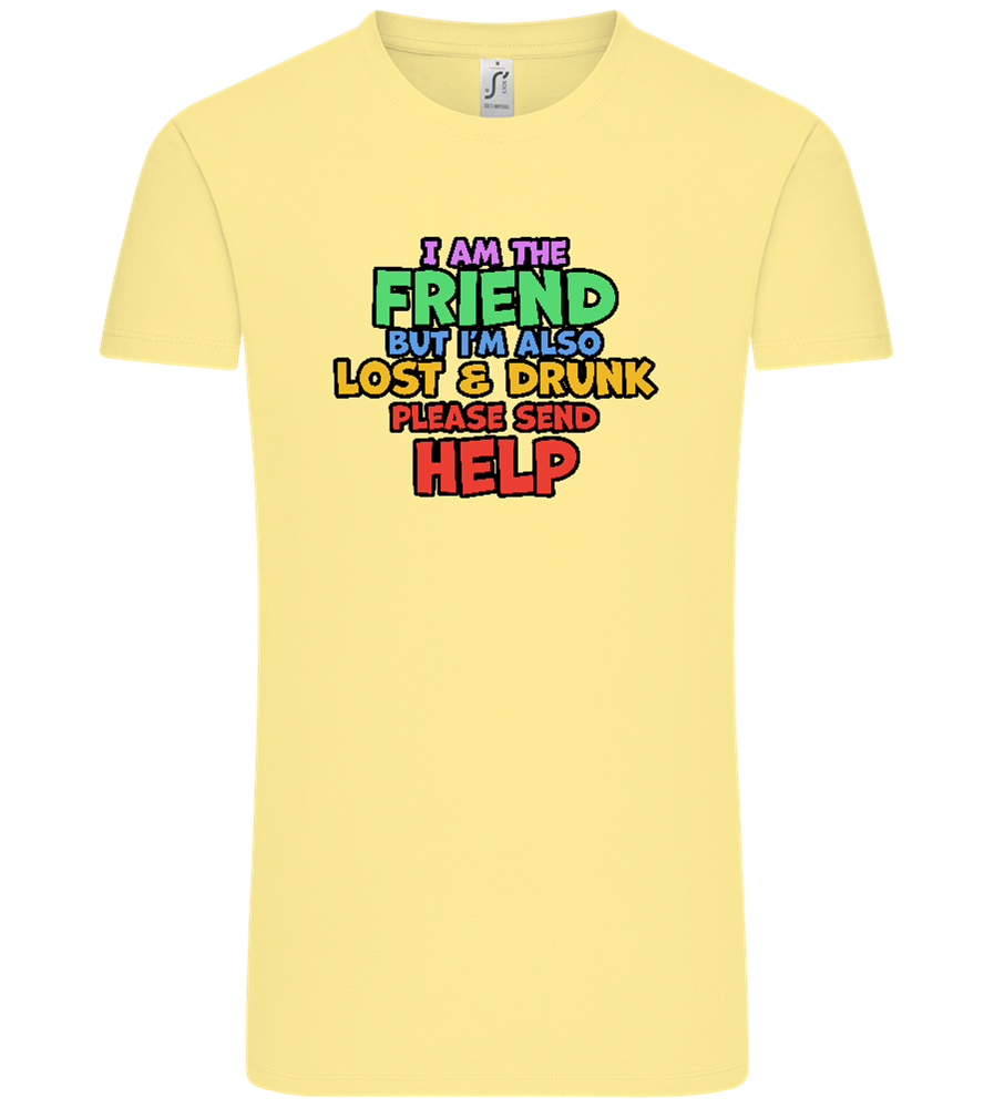 I am the Friend Design - Comfort Unisex T-Shirt_AMARELO CLARO_front