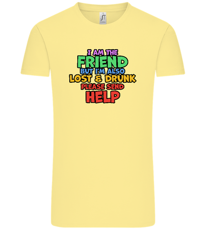 I am the Friend Design - Comfort Unisex T-Shirt_AMARELO CLARO_front