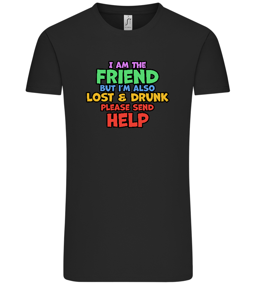 I am the Friend Design - Comfort Unisex T-Shirt_DEEP BLACK_front