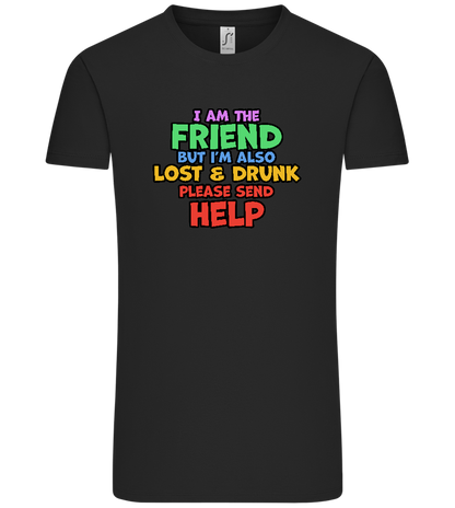 I am the Friend Design - Comfort Unisex T-Shirt_DEEP BLACK_front