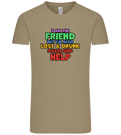 I am the Friend Design - Comfort Unisex T-Shirt_KHAKI_front