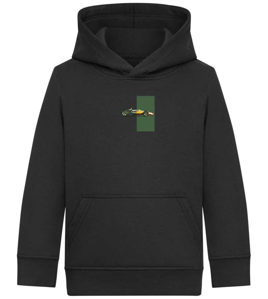 Retro F1 Design - Comfort Kids Hoodie_BLACK_front