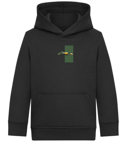 Retro F1 Design - Comfort Kids Hoodie_BLACK_front