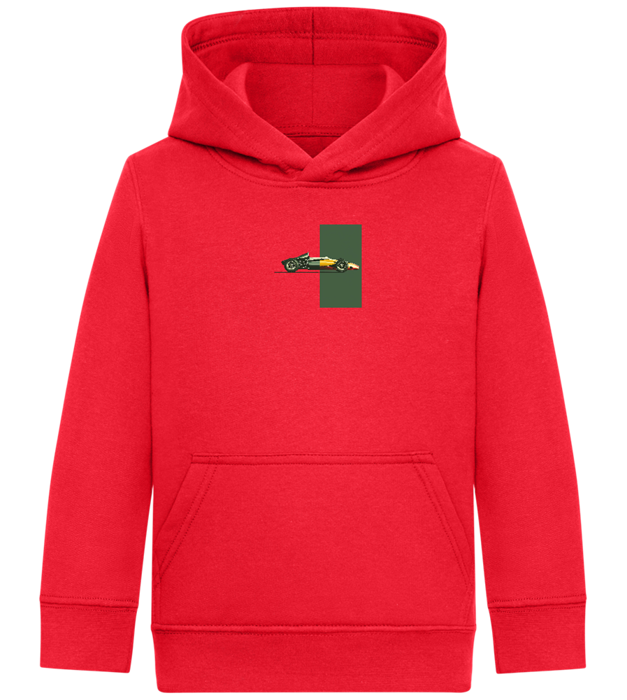 Retro F1 Design - Comfort Kids Hoodie_BRIGHT RED_front