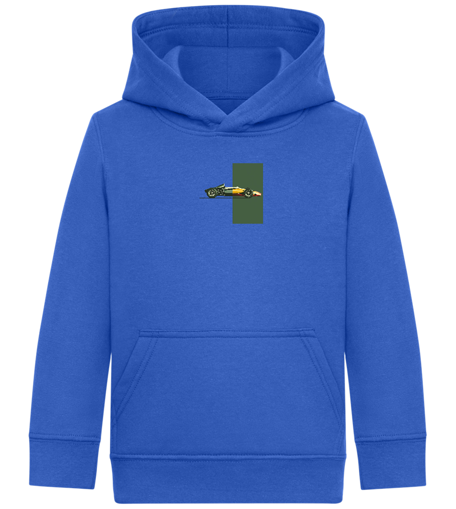 Retro F1 Design - Comfort Kids Hoodie_ROYAL_front