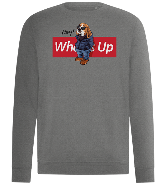 What's Up Dog Design - Comfort unisex sweater_ORION GREY II_front