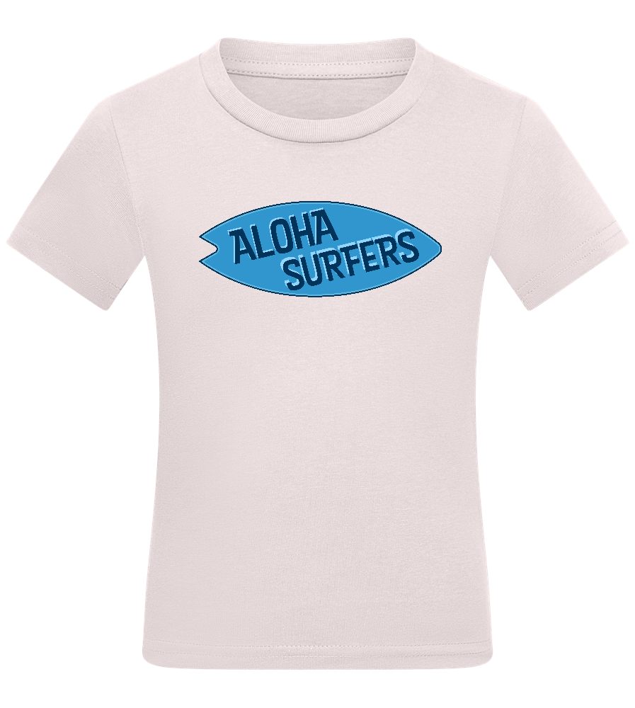 Aloha Surfers Design - Comfort kids fitted t-shirt_LIGHT PINK_front