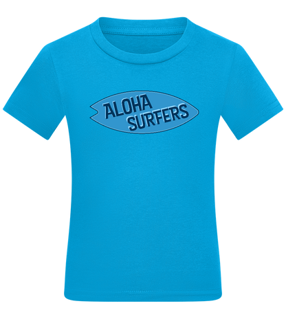 Aloha Surfers Design - Comfort kids fitted t-shirt_TURQUOISE_front