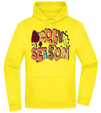 Cozy Season Design - Premium Essential Unisex Hoodie_YELLOW_front