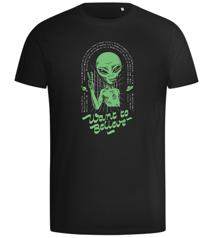 Want To Believe Alien Design - Comfort men's t-shirt_DEEP BLACK_front