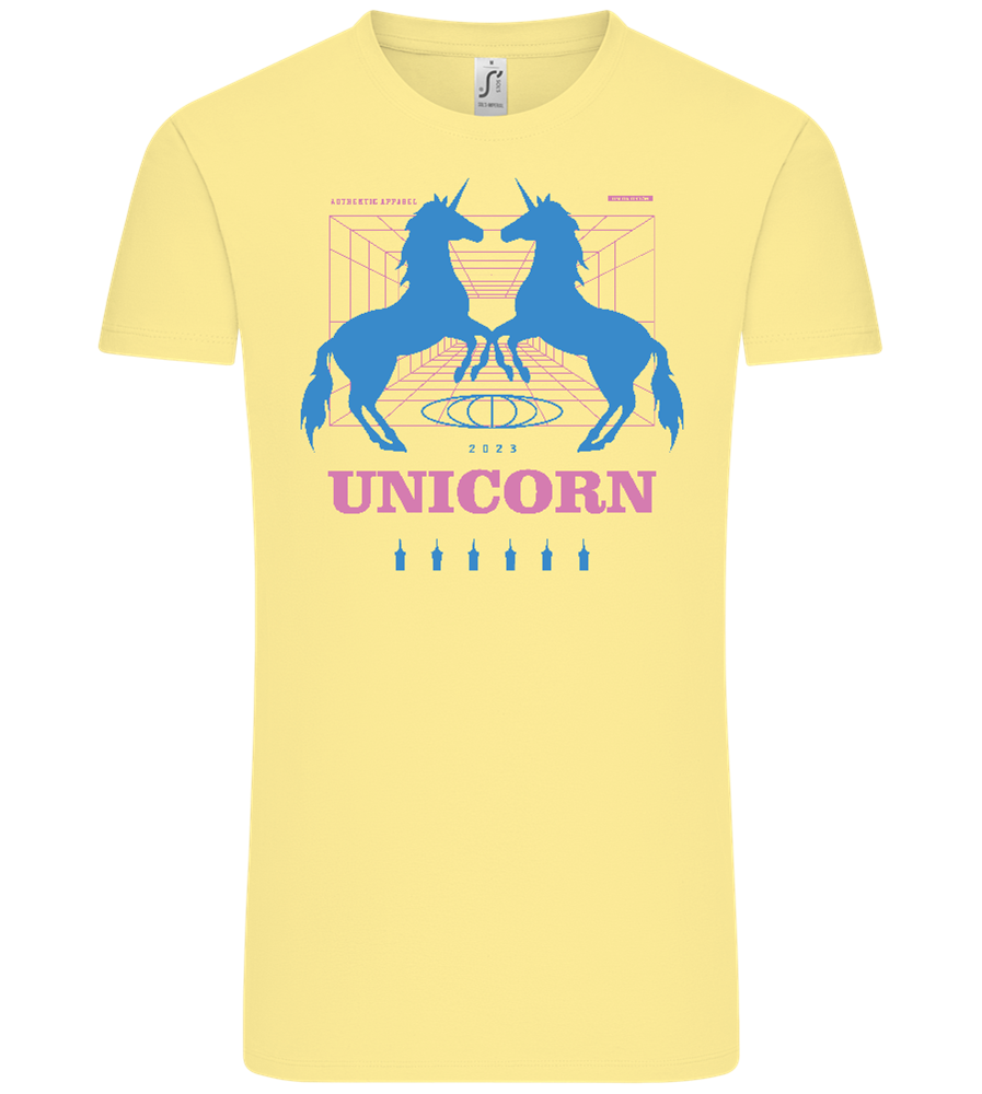 Unicorn Apparel 2023 Design - Comfort Unisex T-Shirt_AMARELO CLARO_front