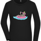 Drink And Chill Design - Comfort women's long sleeve t-shirt_DEEP BLACK_front