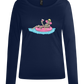 Drink And Chill Design - Comfort women's long sleeve t-shirt_MARINE_front