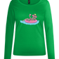 Drink And Chill Design - Comfort women's long sleeve t-shirt_MEADOW GREEN_front