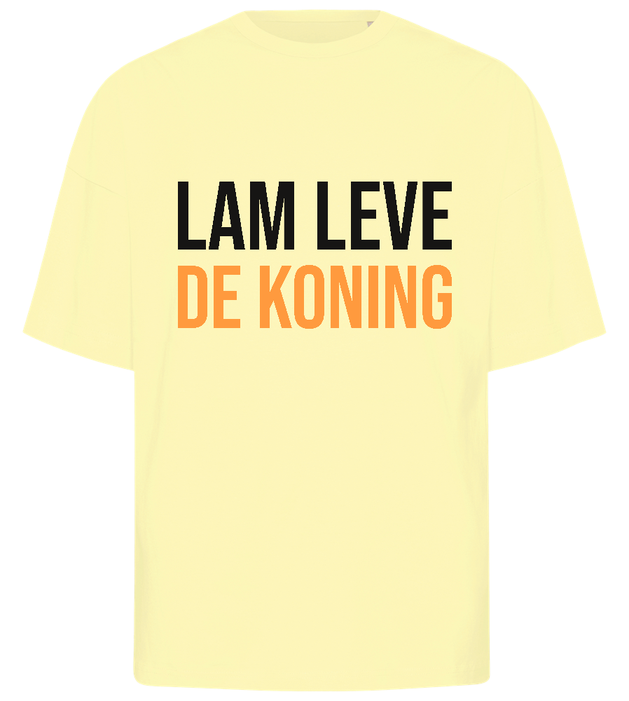 Lang Leve de Koning Design - Premium men's oversized t-shirt_LIGHT YELLOW_front