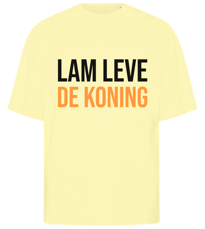 Lang Leve de Koning Design - Premium men's oversized t-shirt_LIGHT YELLOW_front