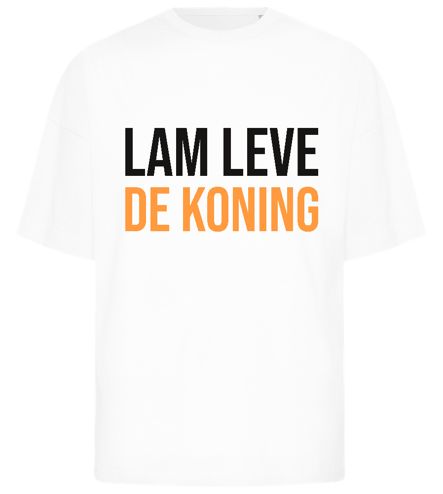 Lang Leve de Koning Design - Premium men's oversized t-shirt_WHITE_front