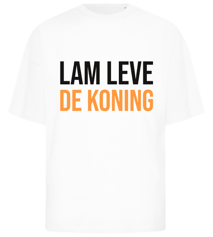 Lang Leve de Koning Design - Premium men's oversized t-shirt_WHITE_front