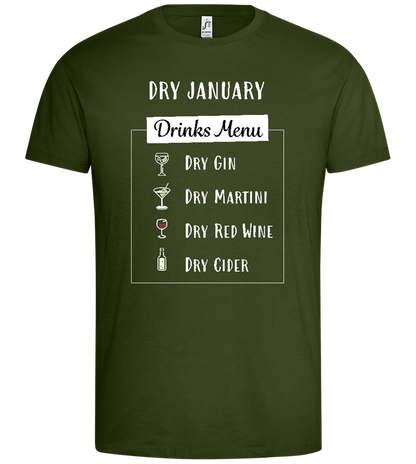 Dry January Design - Premium men's t-shirt_ARMY_front