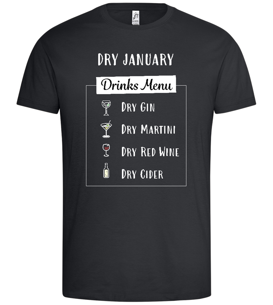 Dry January Design - Premium men's t-shirt_DARK GRAY_front