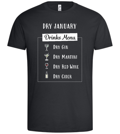 Dry January Design - Premium men's t-shirt_DARK GRAY_front