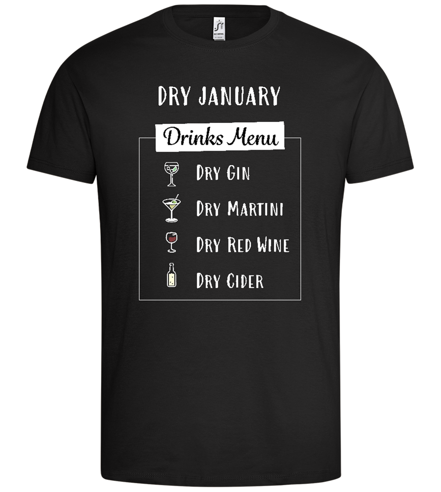 Dry January Design - Premium men's t-shirt_DEEP BLACK_front