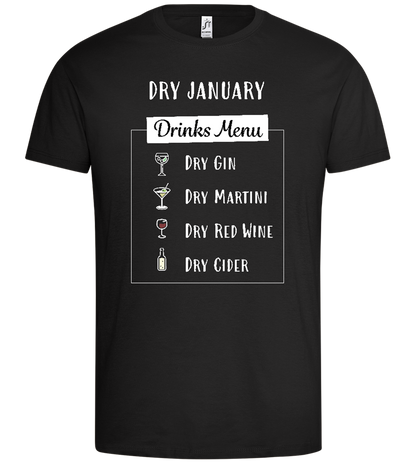 Dry January Design - Premium men's t-shirt_DEEP BLACK_front