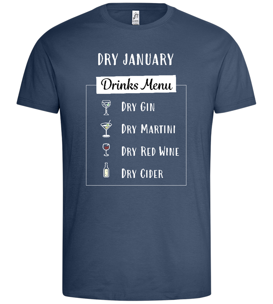 Dry January Design - Premium men's t-shirt_DENIM_front