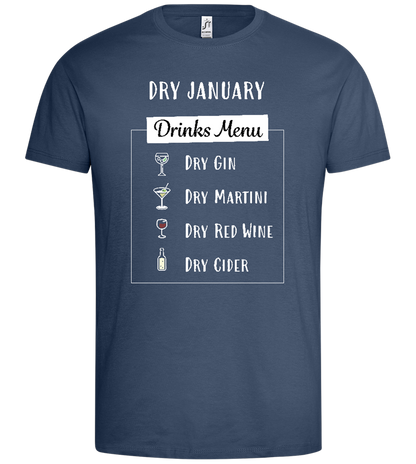 Dry January Design - Premium men's t-shirt_DENIM_front