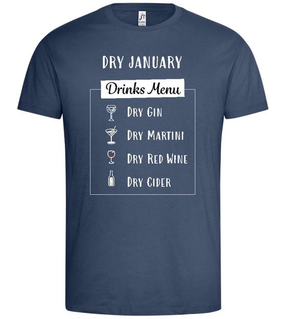 Dry January Design - Premium men's t-shirt_DENIM_front