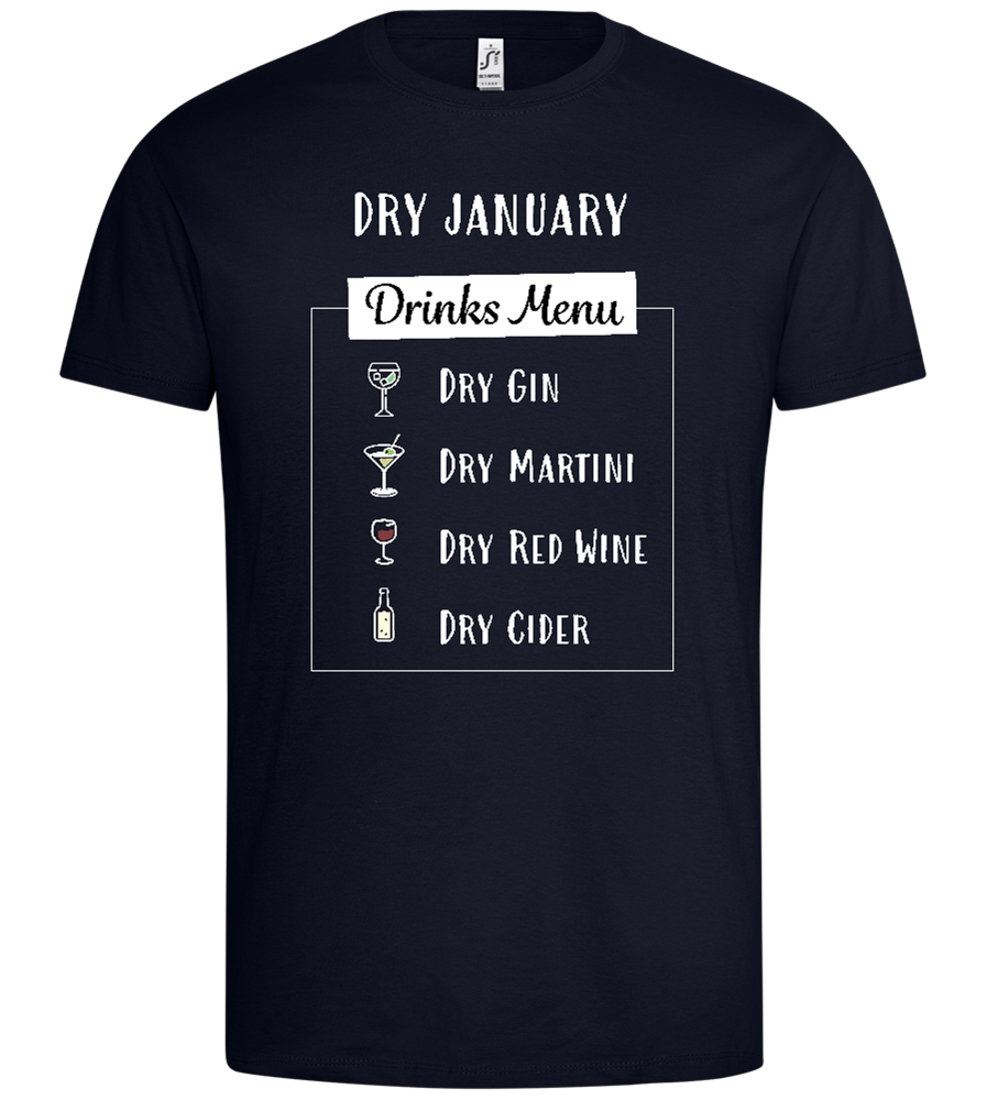 Dry January Design - Premium men's t-shirt_FRENCH NAVY_front