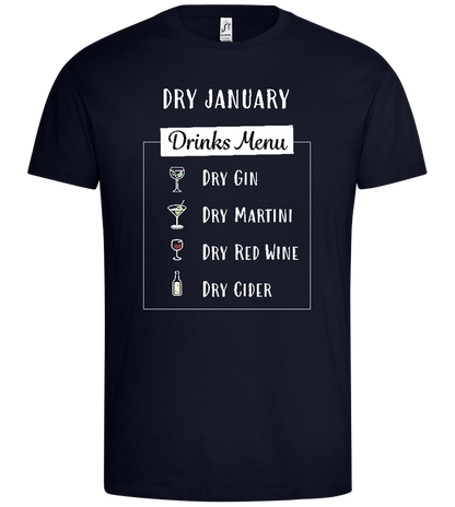 Dry January Design - Premium men's t-shirt_FRENCH NAVY_front