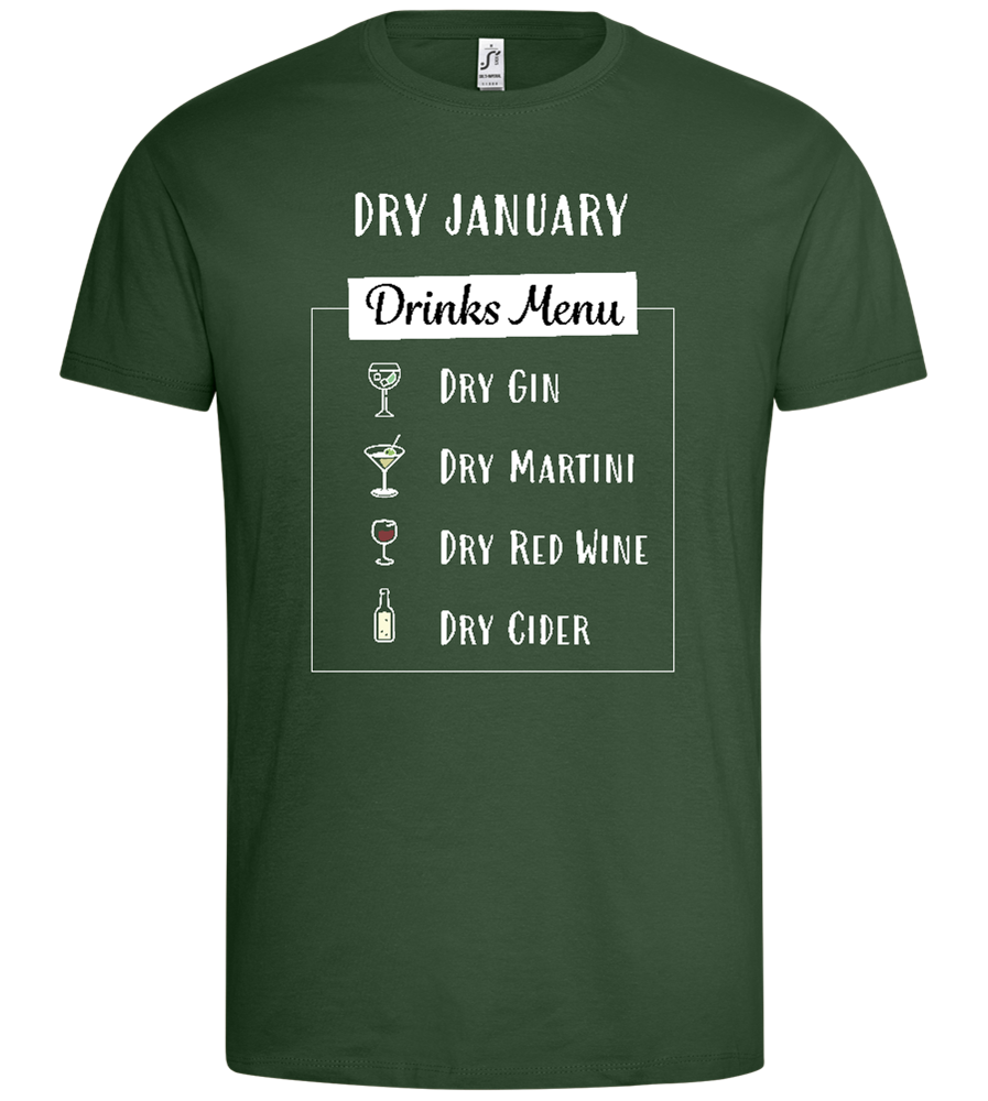 Dry January Design - Premium men's t-shirt_GREEN BOTTLE_front