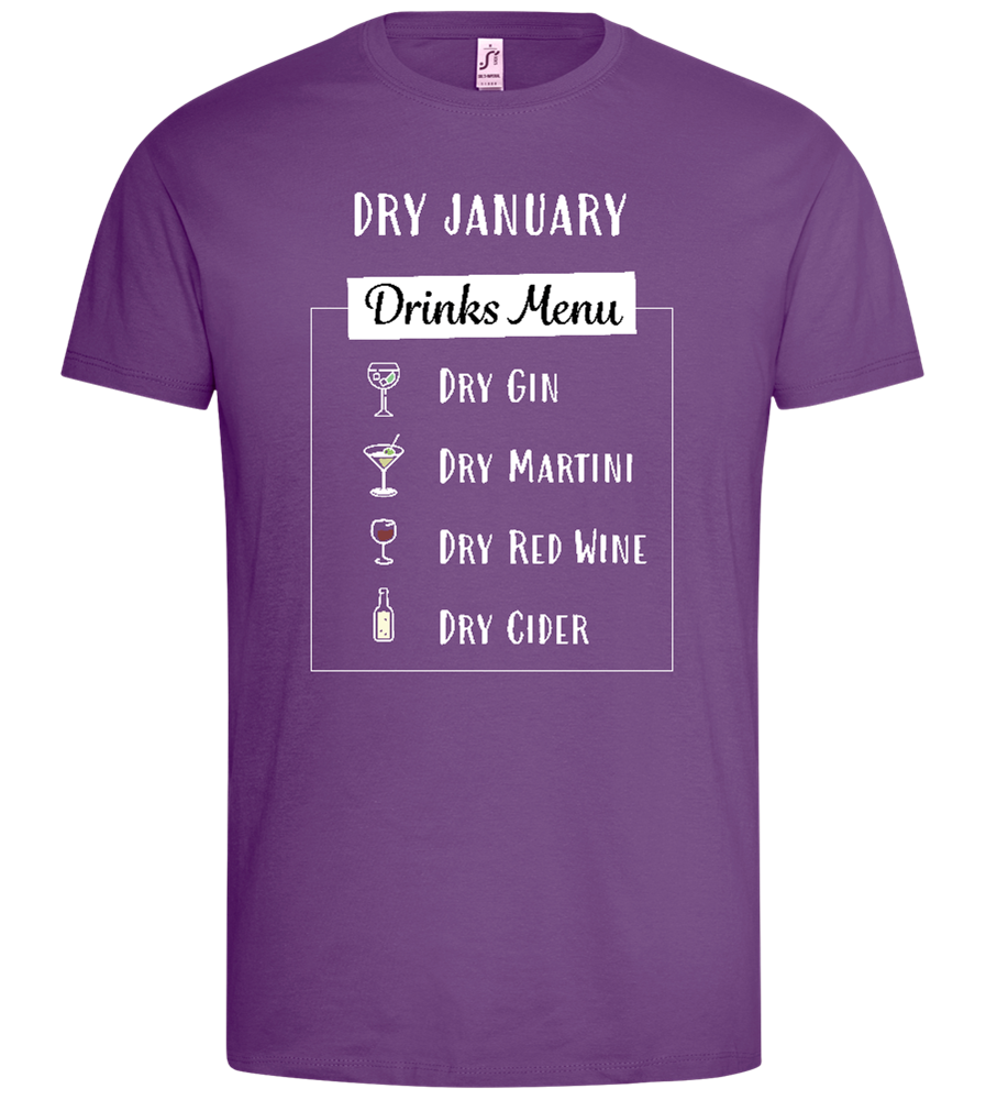 Dry January Design - Premium men's t-shirt_LIGHT PURPLE_front