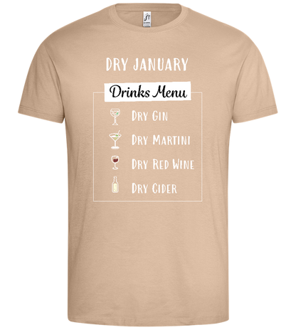 Dry January Design - Premium men's t-shirt_SAND_front