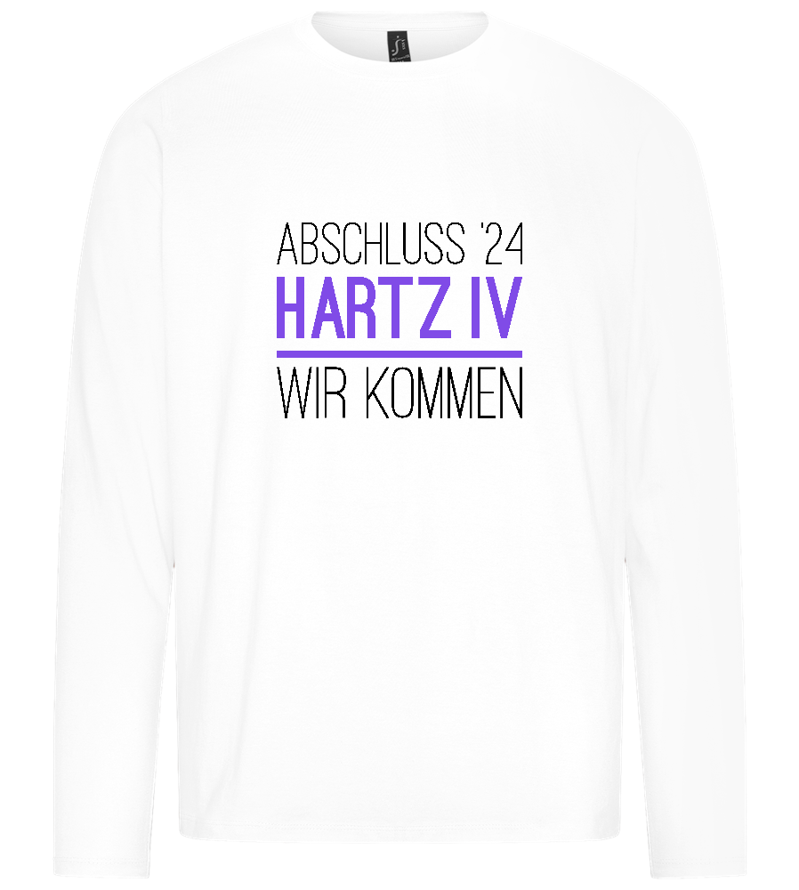 Abschluss '24 Hartz IV Design - Premium men's long sleeve t-shirt_WHITE_front