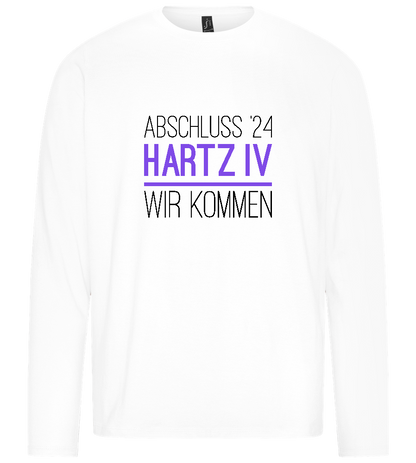 Abschluss '24 Hartz IV Design - Premium men's long sleeve t-shirt_WHITE_front